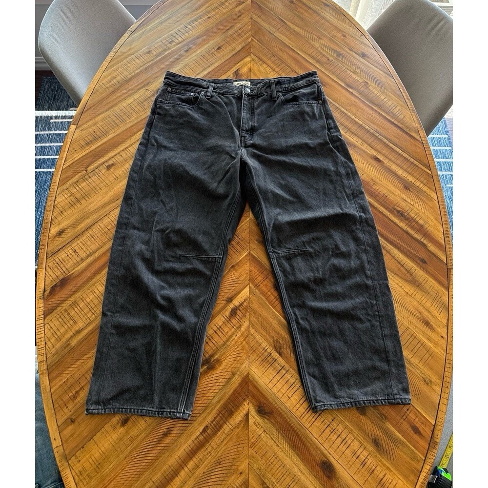Madewell Black Wide-Leg Flare Jeans